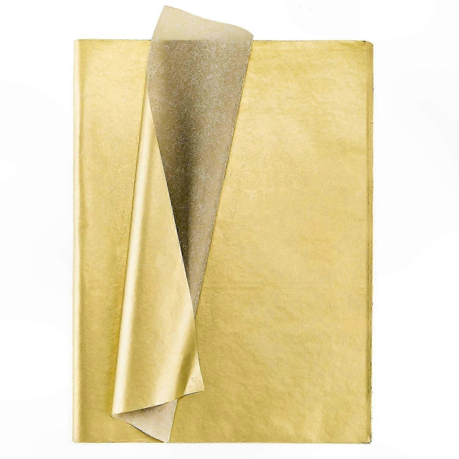 Metallic Gold Tissue Sheets, 100 Count Premium Quality