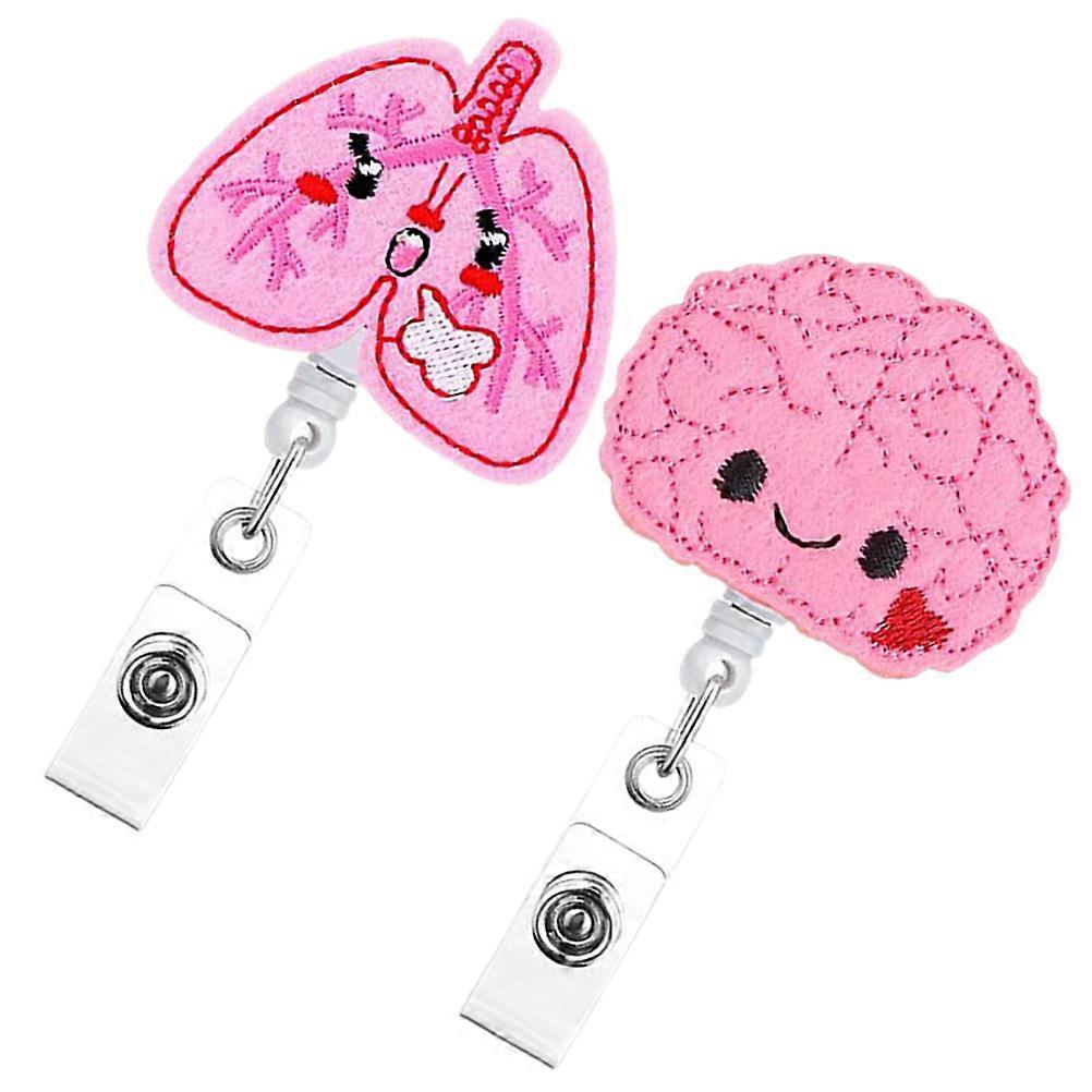 Retractable Badge Buckle Rotatable Badge Reel for Daily Use 2Pcs