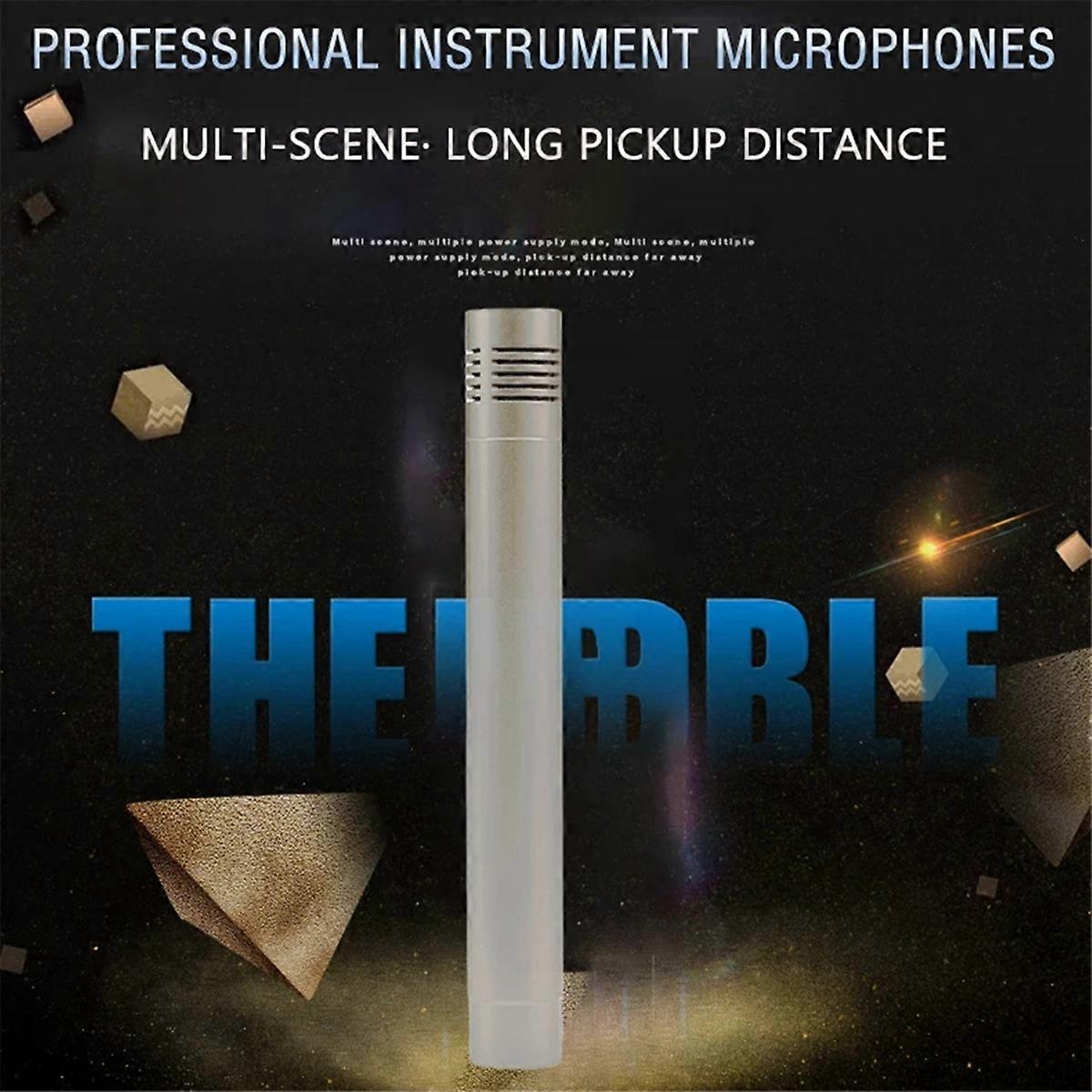 1 Pair C02 Pen-Shaped Condenser Microphone Shockproof Clip B