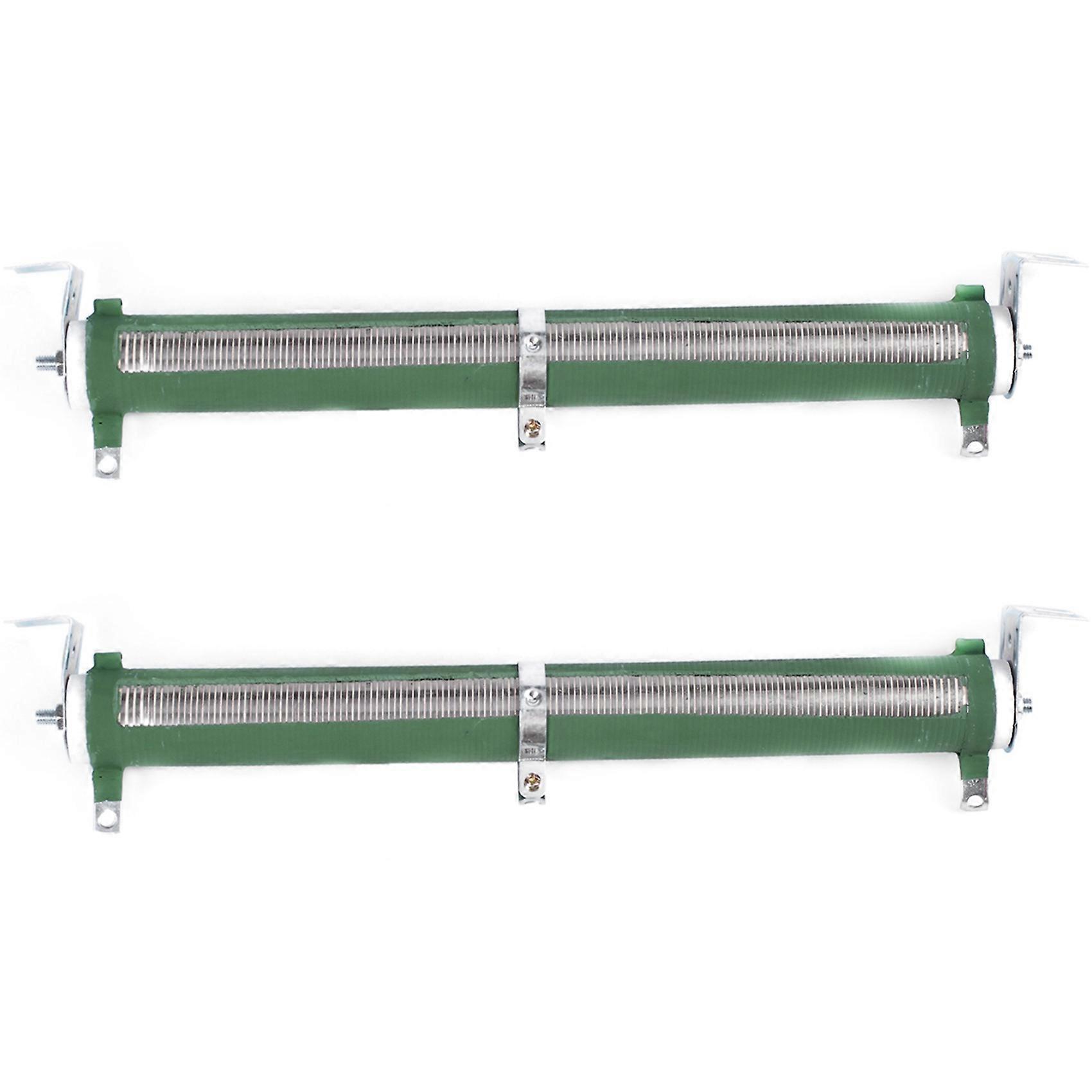 2X 200W Watt 100 Ohm Ceramic Tube Adjustable Rheostat Resistor Green