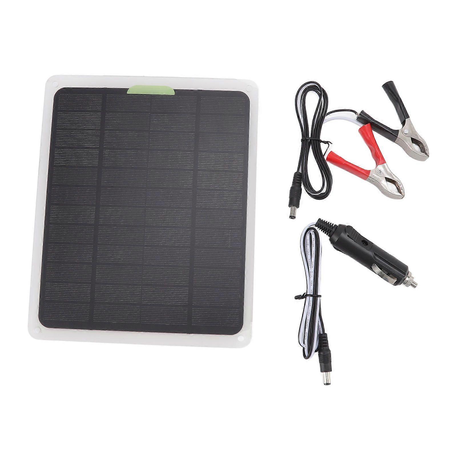 Solar Power Panel 10W Type C Dual USB Output Solar Charging Panel DC12V for Outdoor Work Travel Camping Training