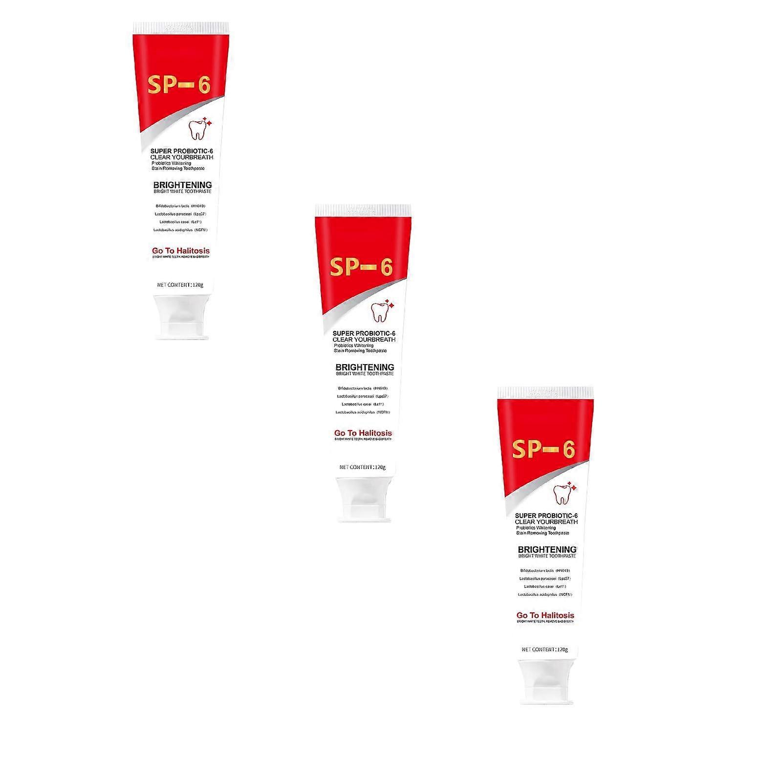Sp 6 Ultra Sp 6 Toothpaste Ultra Toothpaste Sp 6 Probiotic Toothpaste Deep Cleaning Care Toothpaste Fresh Breath120g ! 3PCS