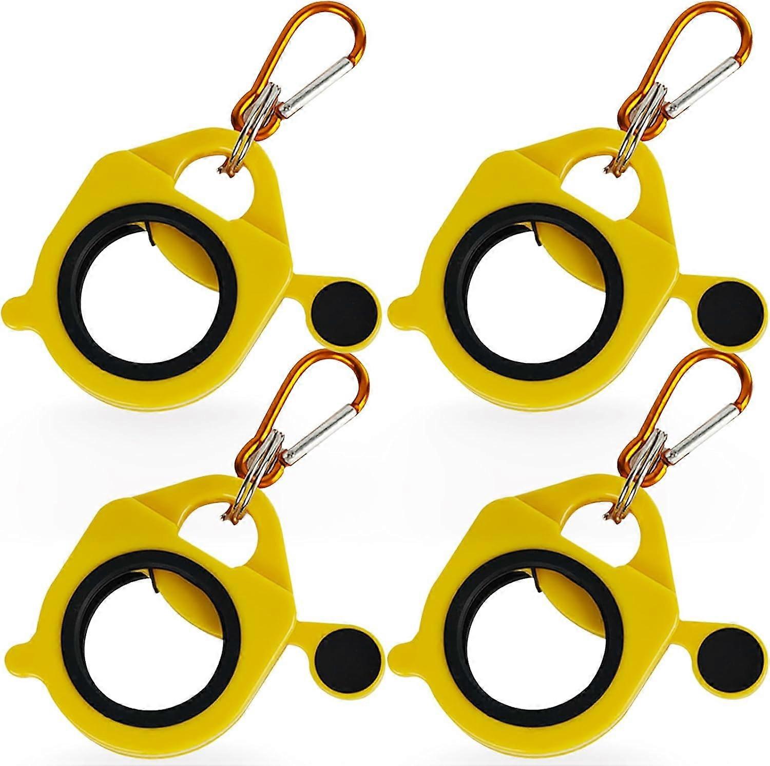 Zip Tie Holder & Cable Organizer - Strong, Efficient Wire & Cord Management Solution, Reusable Light Plastic (Yellow 4 Pack)