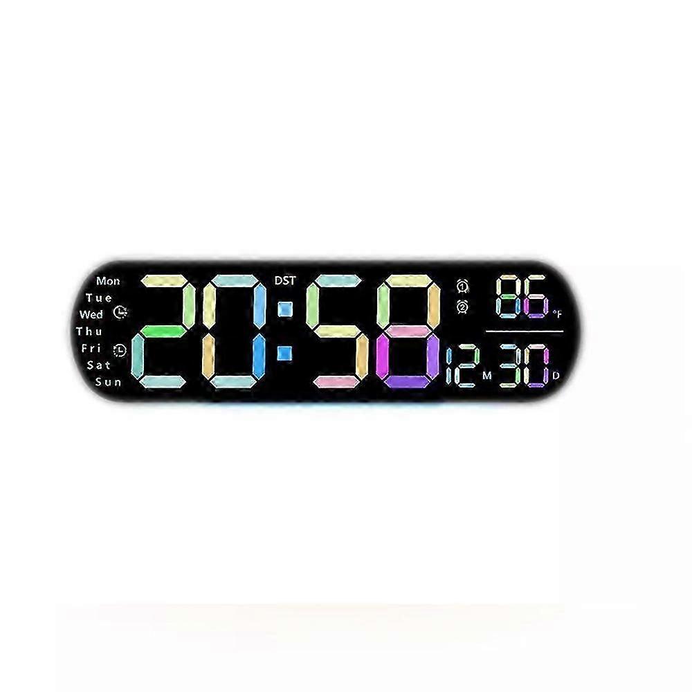 Sakerplus Multi Functional LED Display Clock, Digital Wall Clock 2025