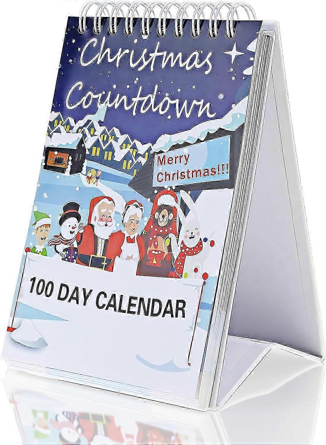 100 Day Christmas Countdown Calendar 2025,Christmas Countdown Calendar, Desktop Advent Calendar for Home Office Room Decor, Advent Calendar 2025 2025