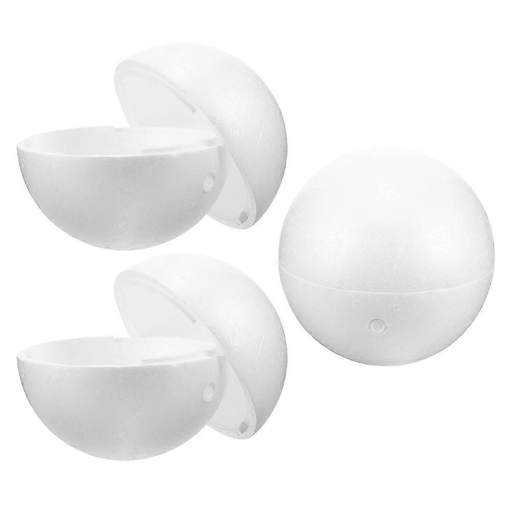 DIY Use Hollow Foam Balls 6Pcs White Polystyrene Decorative Spheres