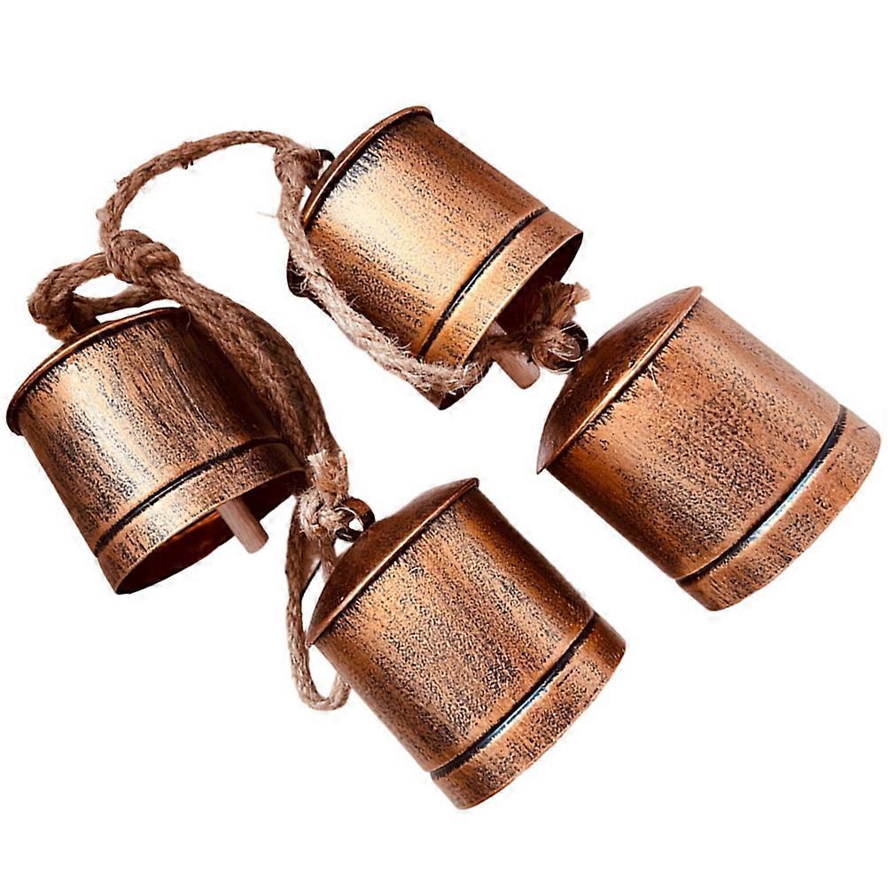 3 Strings Cow Bells Metal Ringing Bells for Pets Hanging Decorations