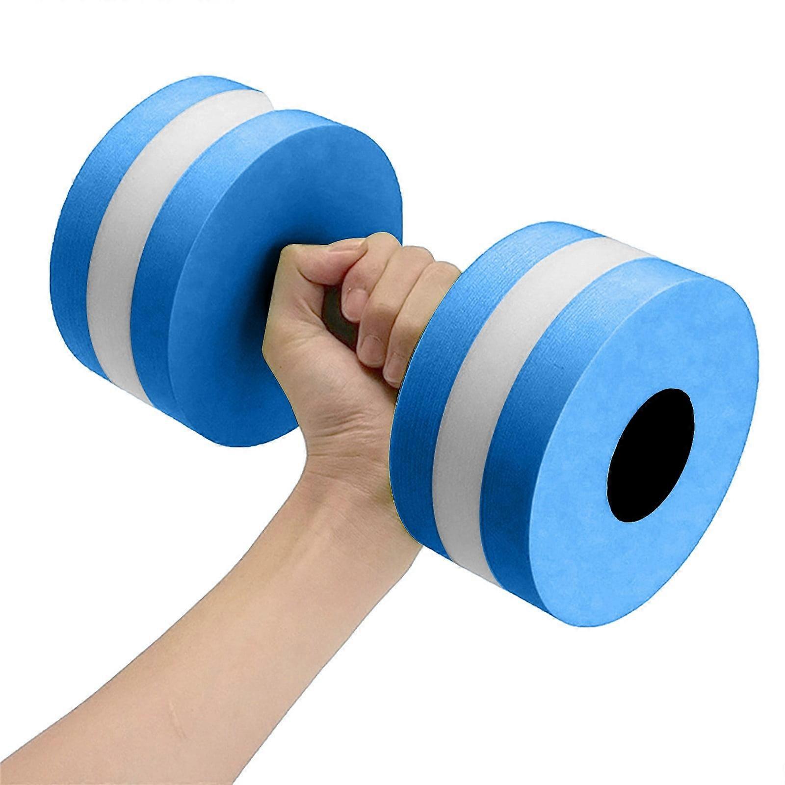 Wamans 2Pcs Water Dumbbells Water Weights for Pool Exercise Water Aerobics Pool Barbells Lightweight Resistance Aquatic Dumbbell for Swimming