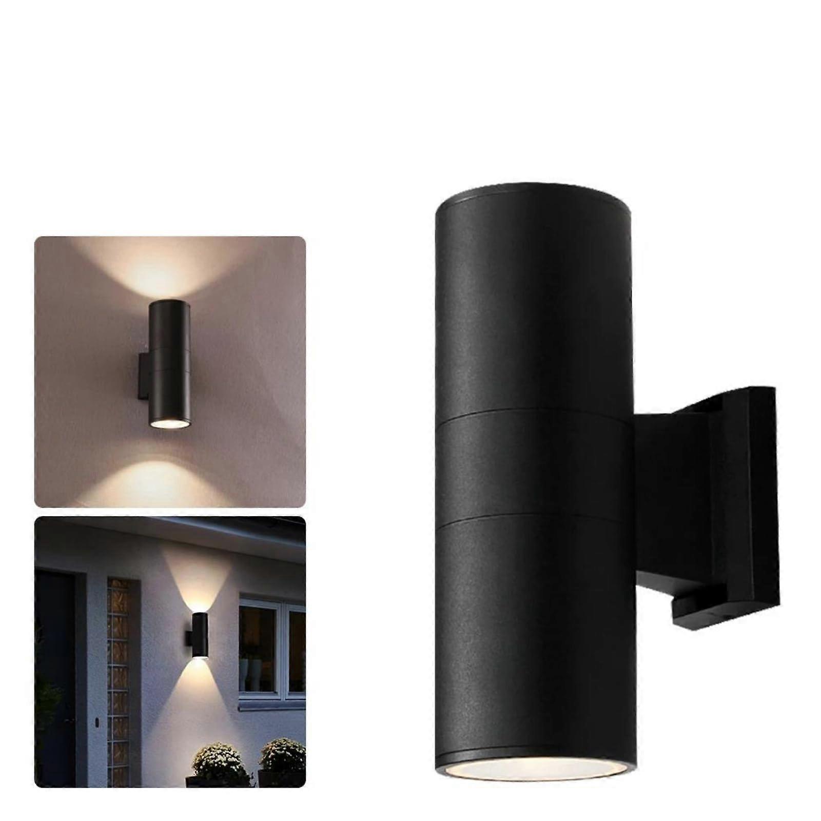Outdoor Wall Lights 12W COB LED UpDown DualHead Sconce IP65 Waterproof Nordic Cylinder Balcony Fixture