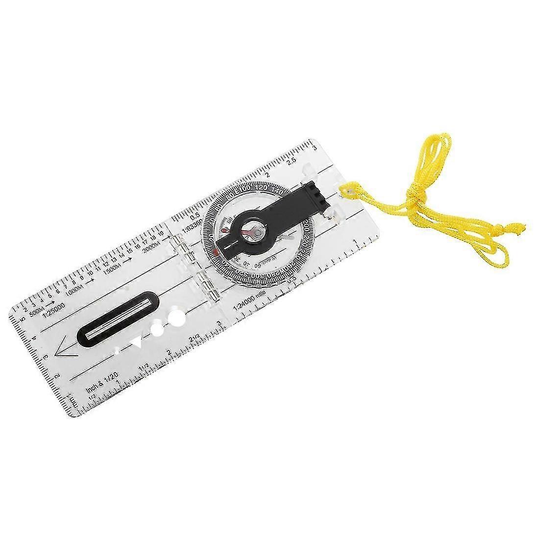 Foldable Navigation Camping Baseplate Compass Ruler Map