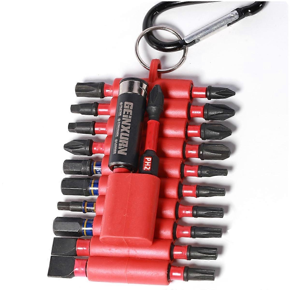 22Pcs Electric Hexagon Bit Set with Organizer Sleeve Portable 1Pc Bit Holder Anti-Slip Tool Accessor