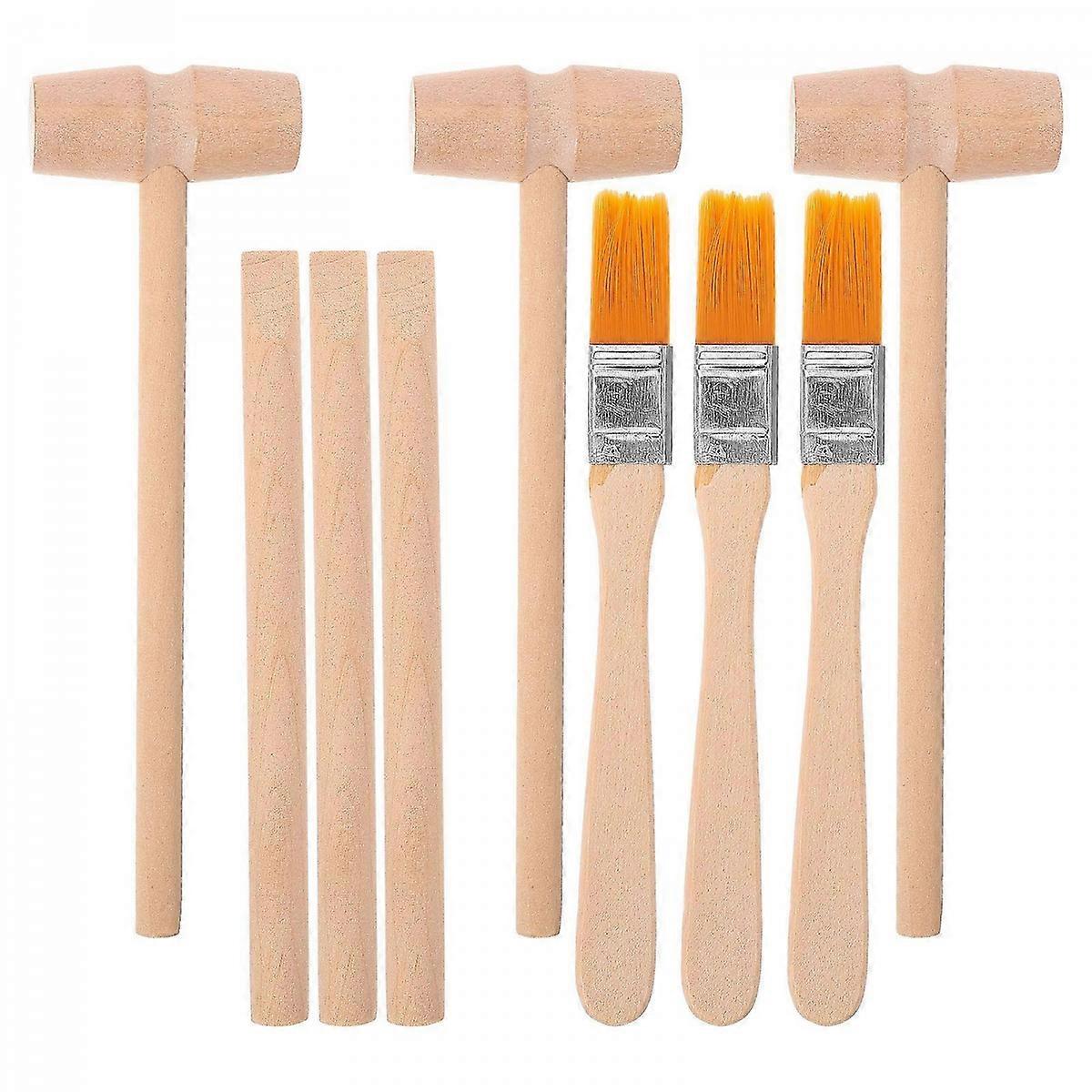 Digging Tools Toys Set for Kids – 9 Pcs Archaeological Hammer, Brush & Excavation Tools for Educational Science Activities and Hands On Learning