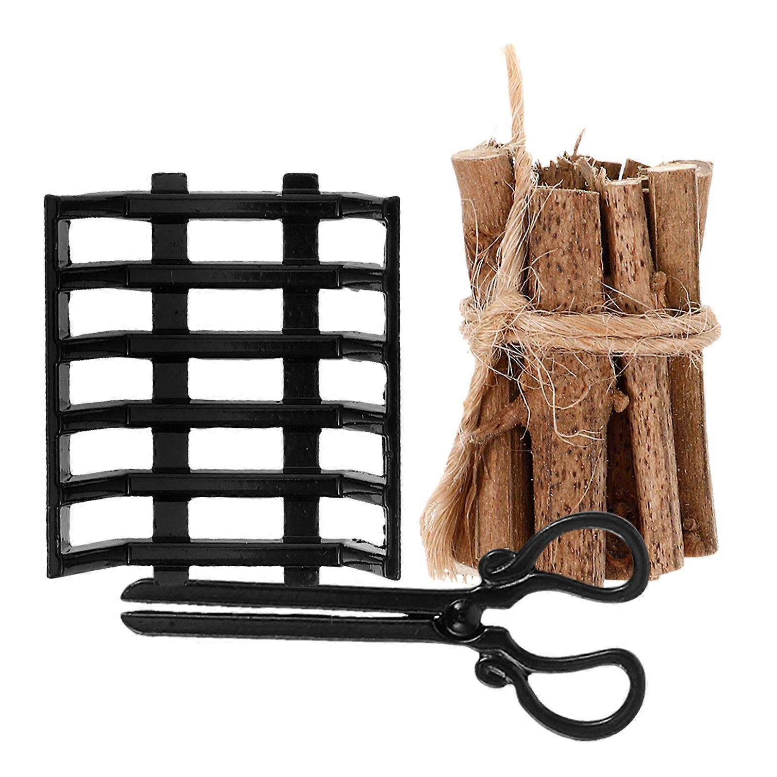 Mini Firewood Rack Toy 5 Sets House Model Decoration Children Miniature Enthusiasts Compact Feature