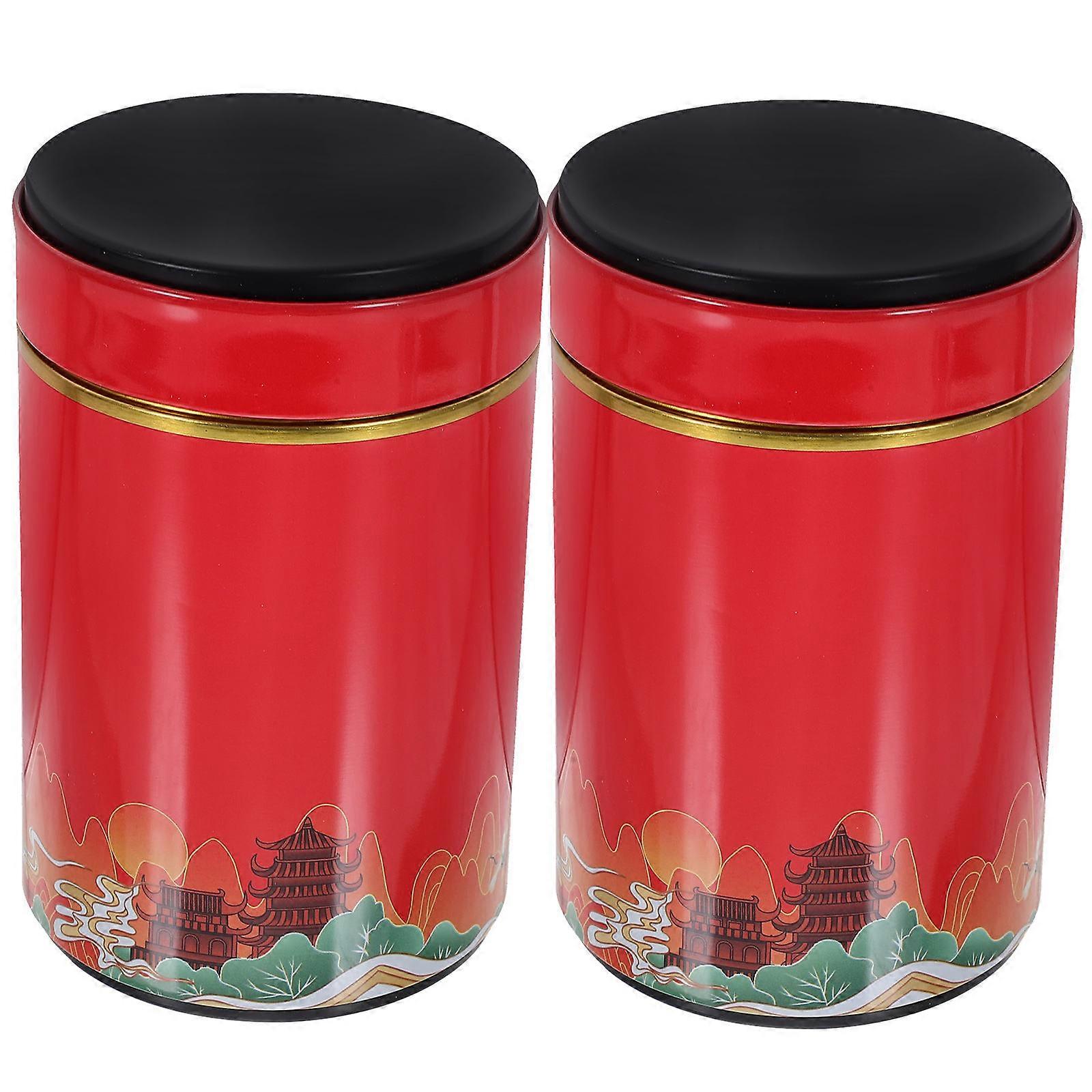 Airtight Tinplate Tea Tin Storage Can For Storage Container Use Rectangular Design 10Pcs