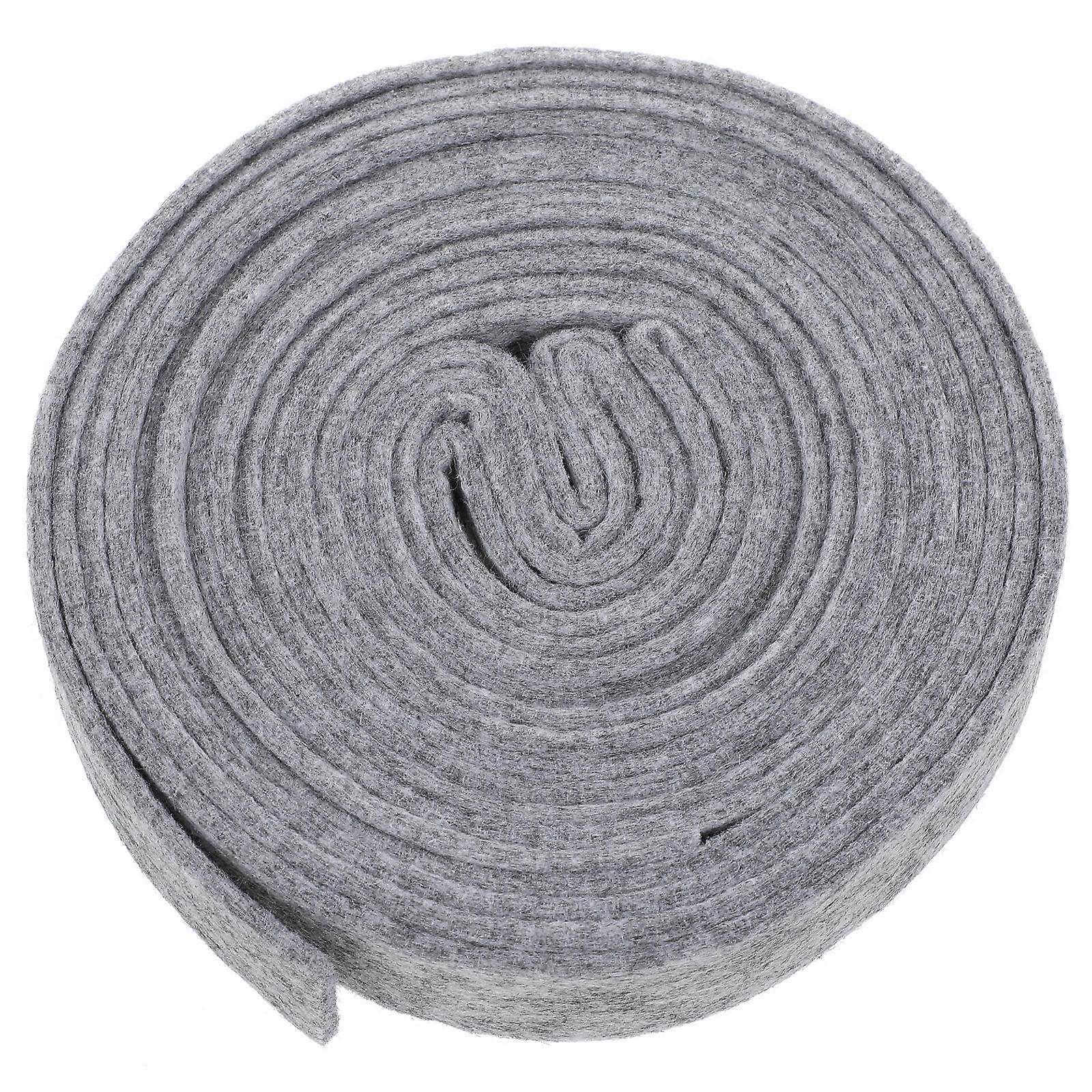 Decorative Patches Ribbon 2Pcs Wool Felt 3 X 500 Cm Grey Suitable For Craft Projects And Christmas