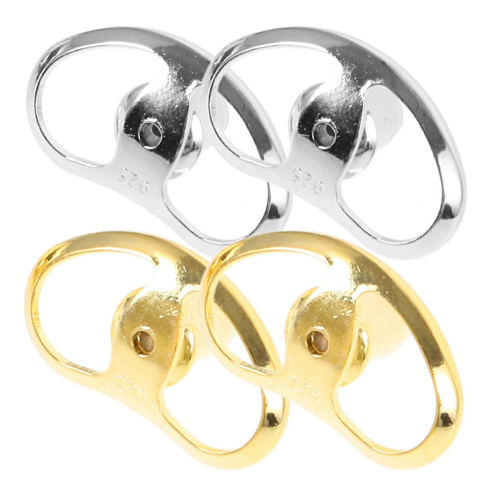 16Pcs Silver Earring Backs for Earrings Use Comfortable Locking Backs