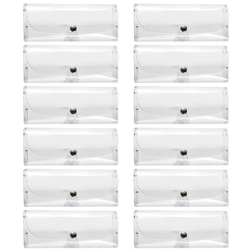 Case For Eyeglasses Hard Glasses Case Travel Convenience Compact Size 12Pcs