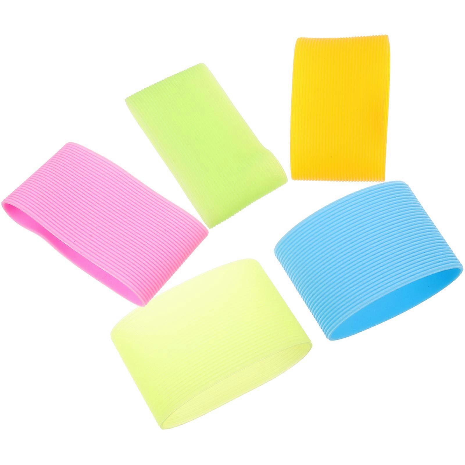 Silicone Bottle Band for Protection Use 15Pcs Assorted Color Durable Cup Covers