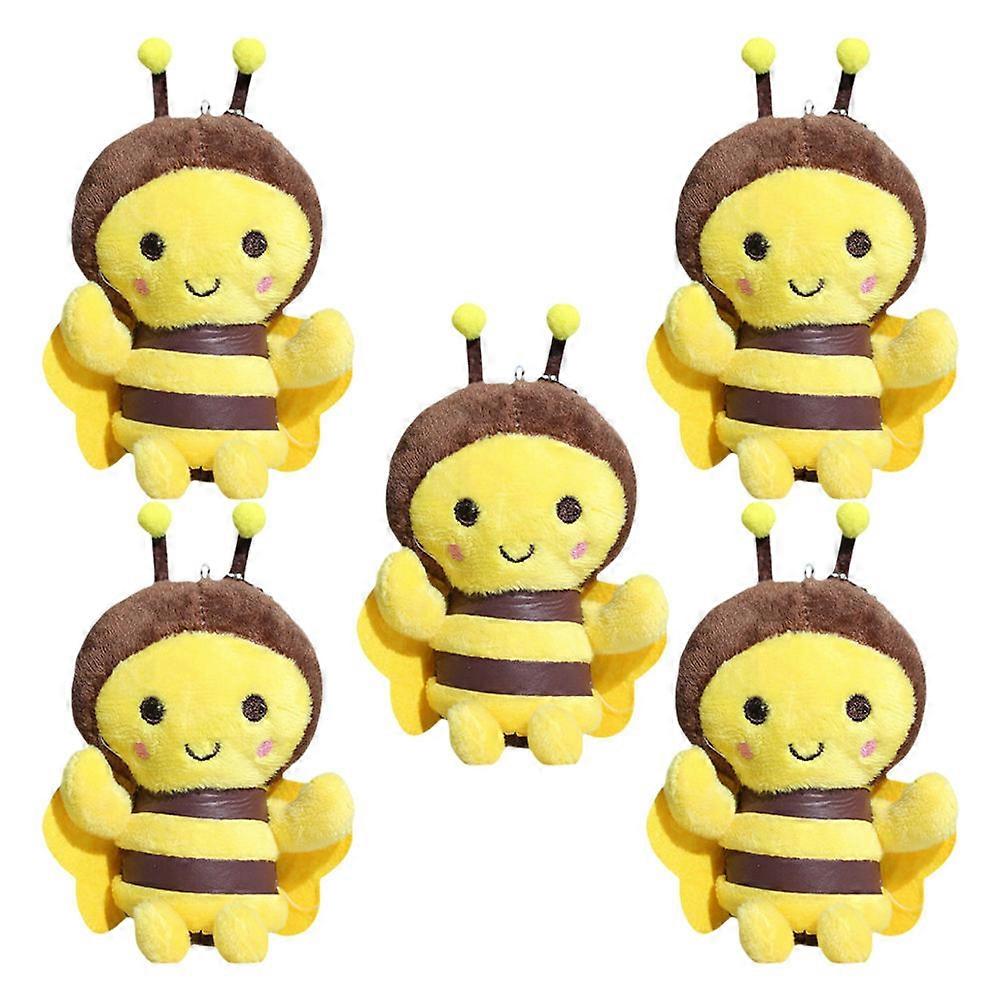 Cartoon Bee Shape Keychain Bag Decoration Lightweight Accessories For Backpack Handbag 15 Pcs Plush Design