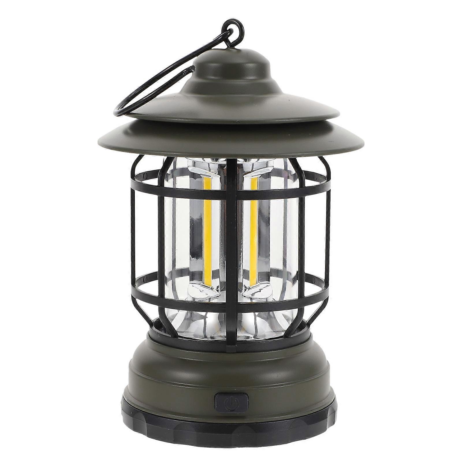 Portable Camping Light 2Pcs LED Lantern Multi-Function Emergency Lighting For Campers Green Color Bright Illumination