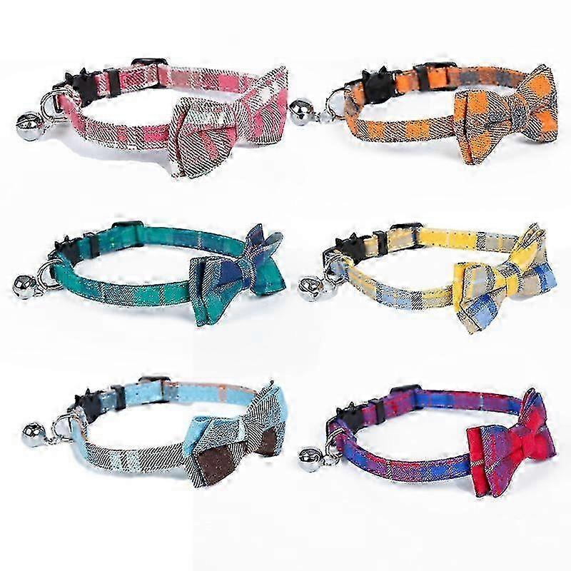 fluorescent cat bell collars, suitable 6-pack for most indoor cats 2025