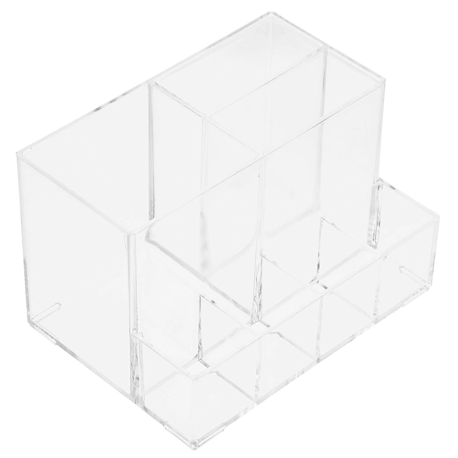 Makeup Brush Storage Container for Storage 2Pcs Acrylic Transparent Holder