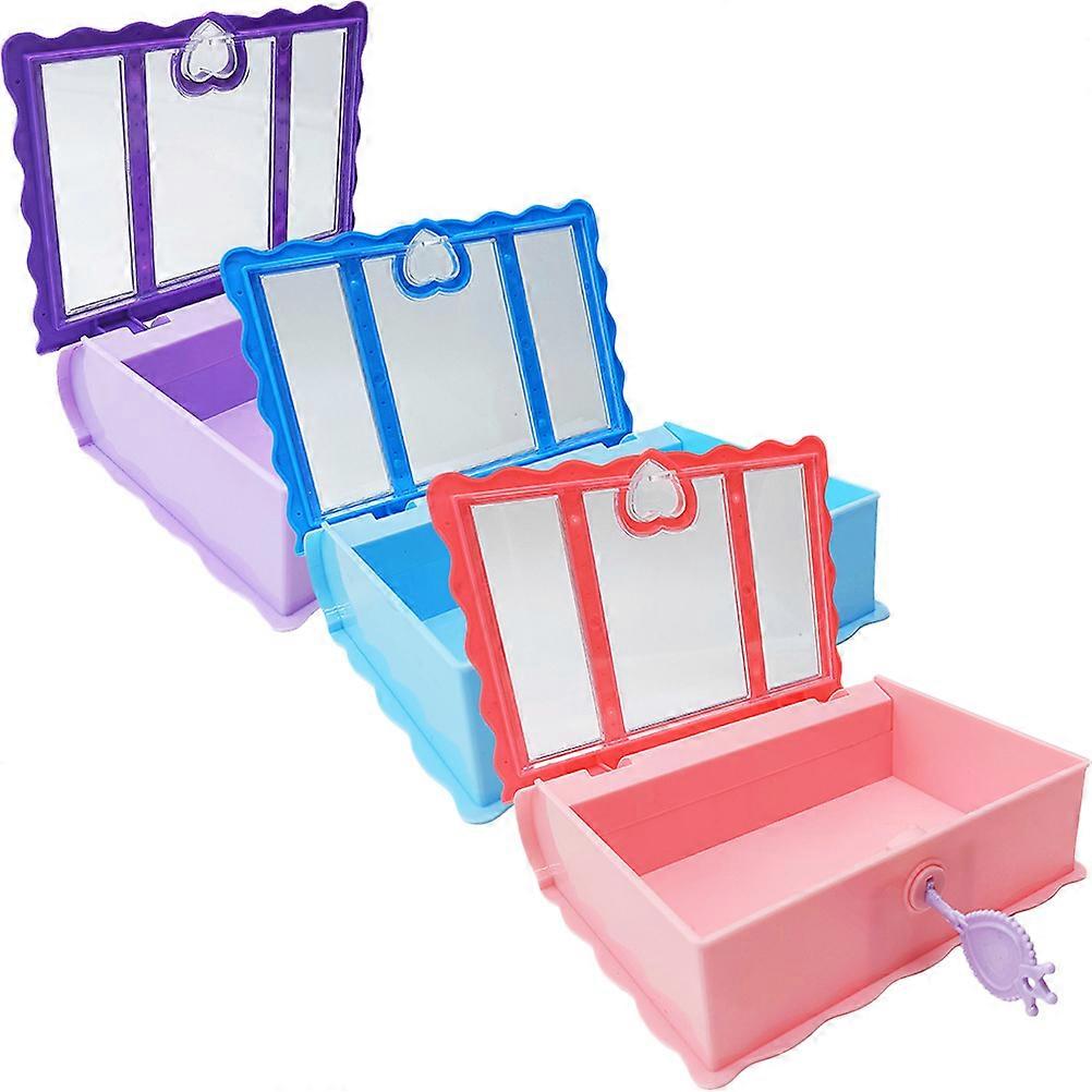 Stationery Holder Book Shape Storage Box with Lock 6Pcs Assorted