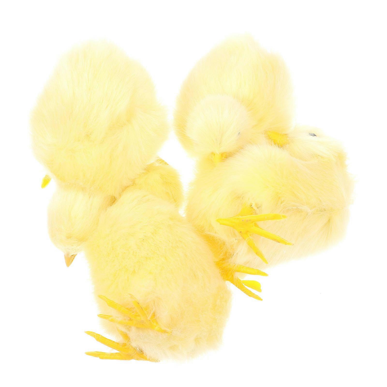 Plush Chick Decoration for Gift and Office Use 4Pcs