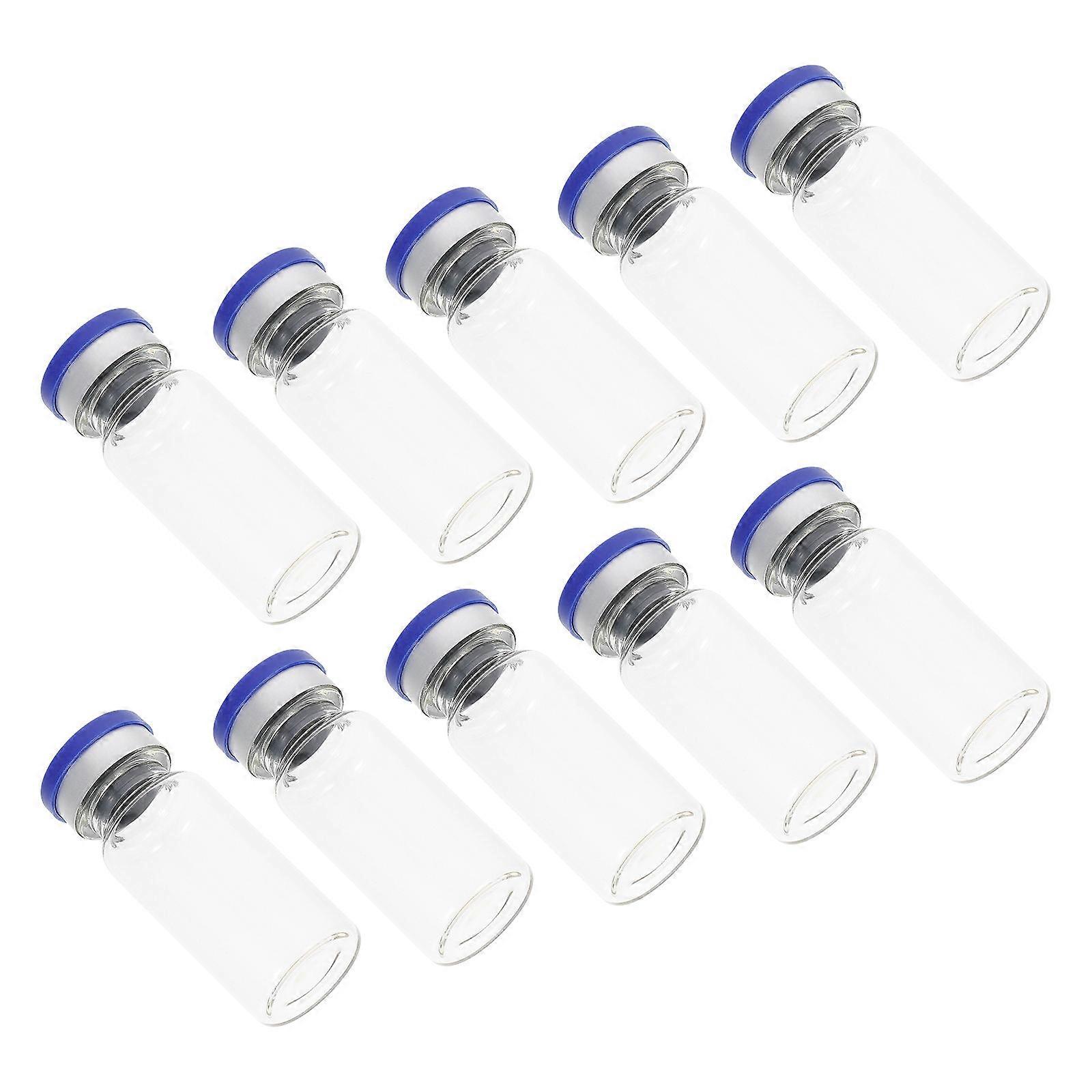 Cylindrical 300 Pcs 10Ml Transparent Glass Vials With Lid Excellent For Transporting And Storing Essential Oils And Samples