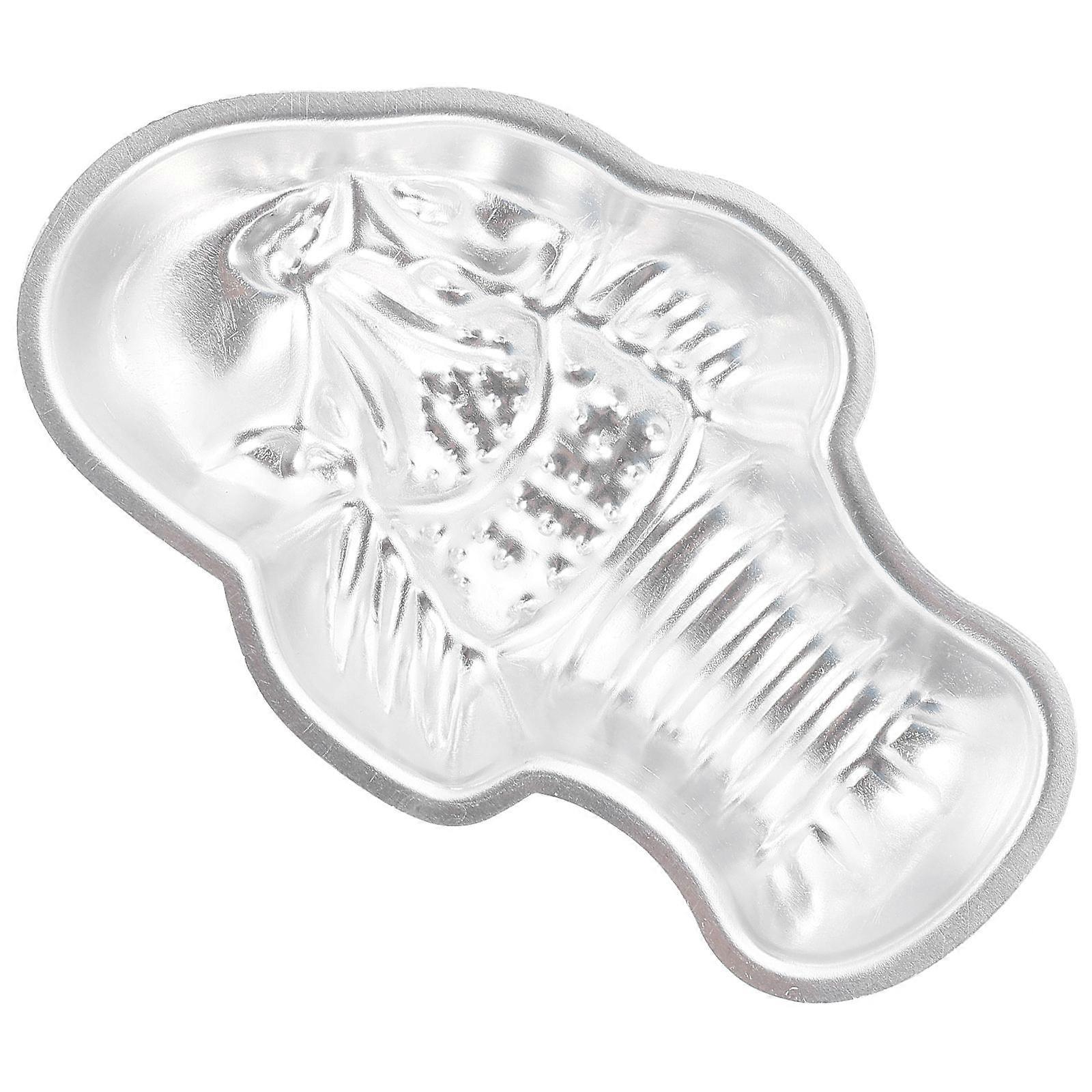 Metal Rice Cake Mold Baking Mold for Pudding Making 4Pcs Silver