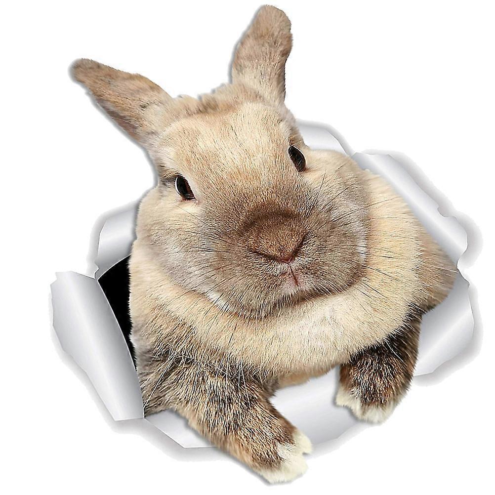 Bunny Wall Decals 3D Cartoon Stickers for Decor 2 Sheets Multicolor
