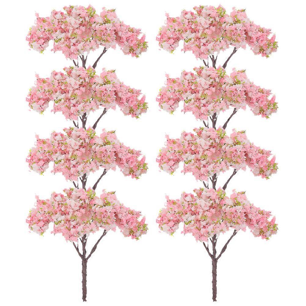 Pink Miniature Tree Shape 16 Pcs Ideal For Sand Table Landscape Decoration Featuring Space-saving Design And Unique Appearance