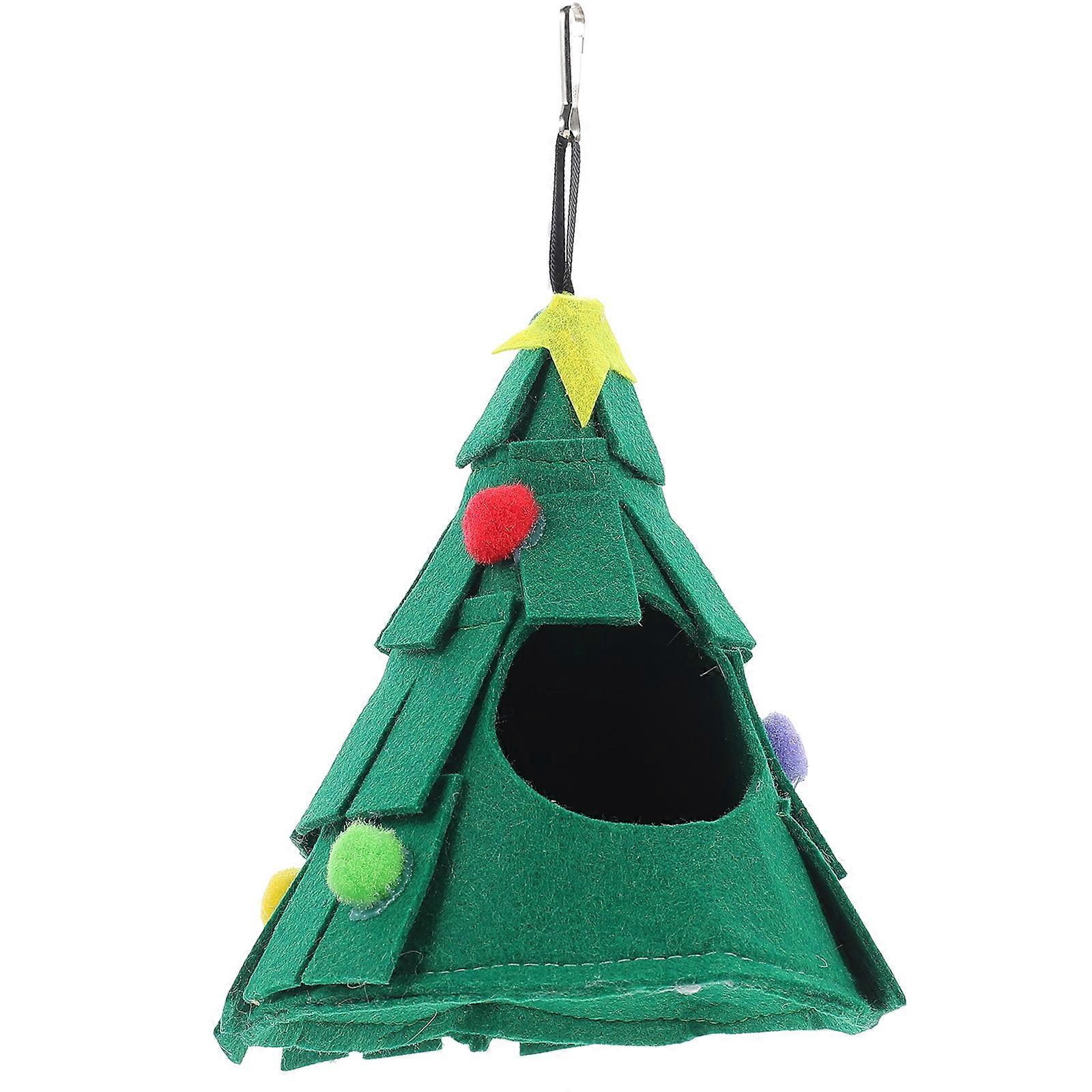 Hamster Hammock Christmas Tree Shape Comfortable Pet House Hanging Nest 4Pcs