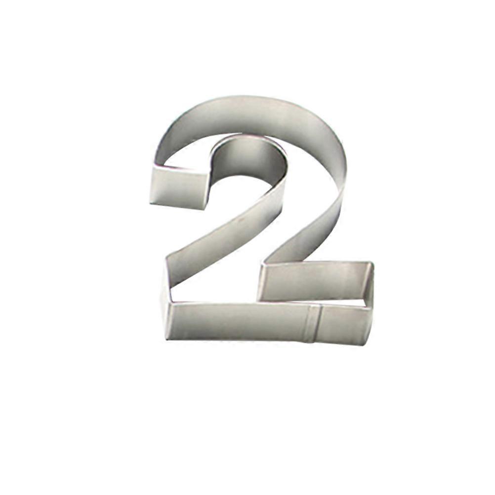 Cookie Cutters Number 2 Stainless Steel for Cake Decorating 1Pcs