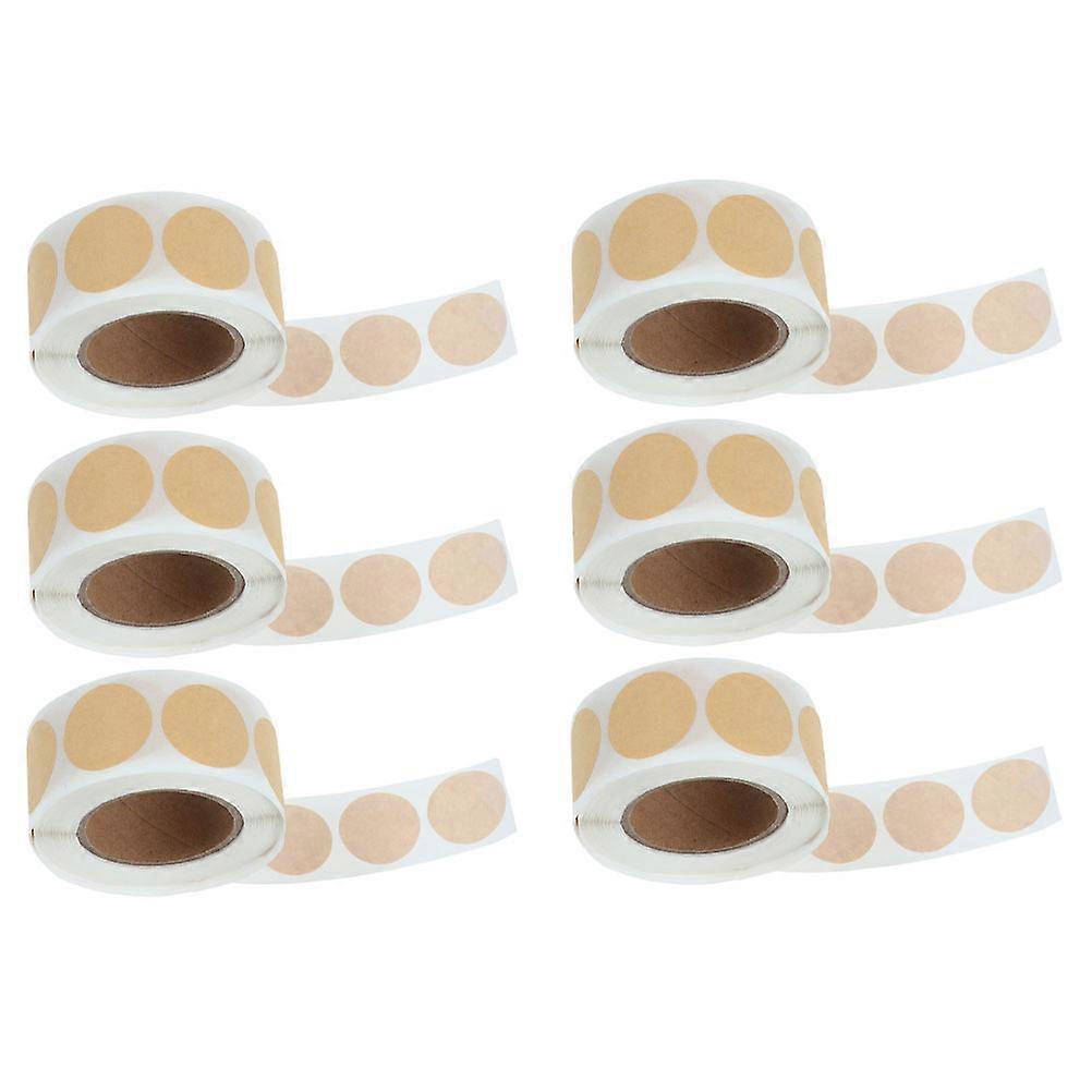 Writable Kraft Paper Adhesive Labels for Packaging 12 Rolls Decor
