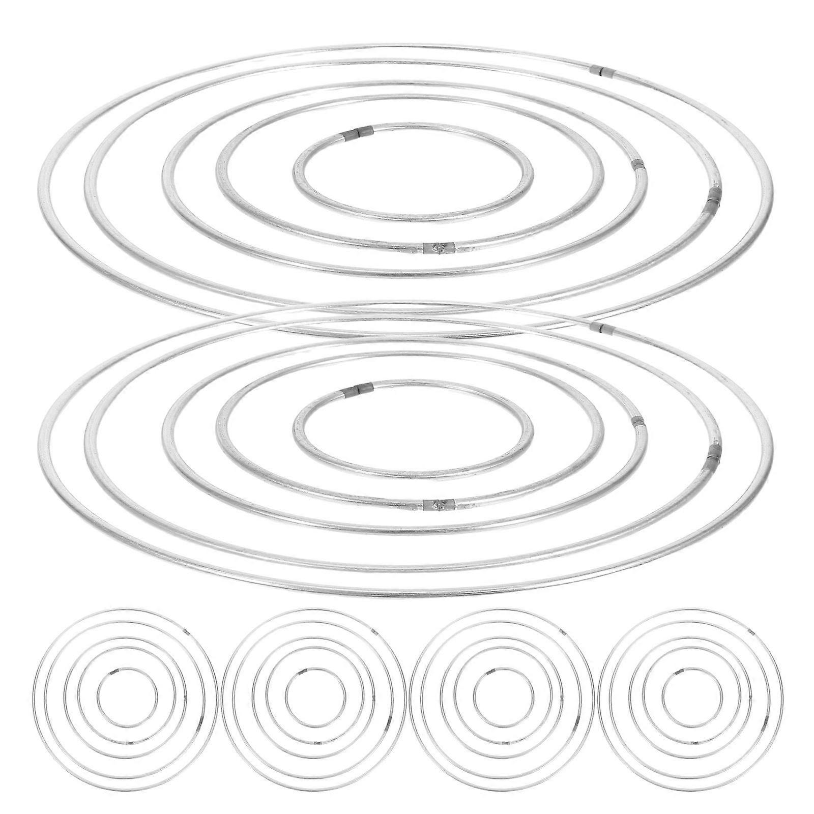 Metal Hoops for Crafting Macrame Hoops for DIY Use 90Pcs Silver