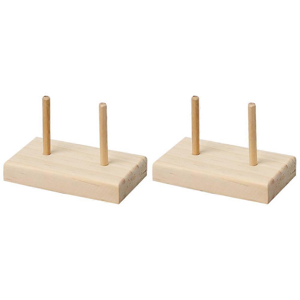 Household Wooden Spool Holder for Thread Organization 8Pcs