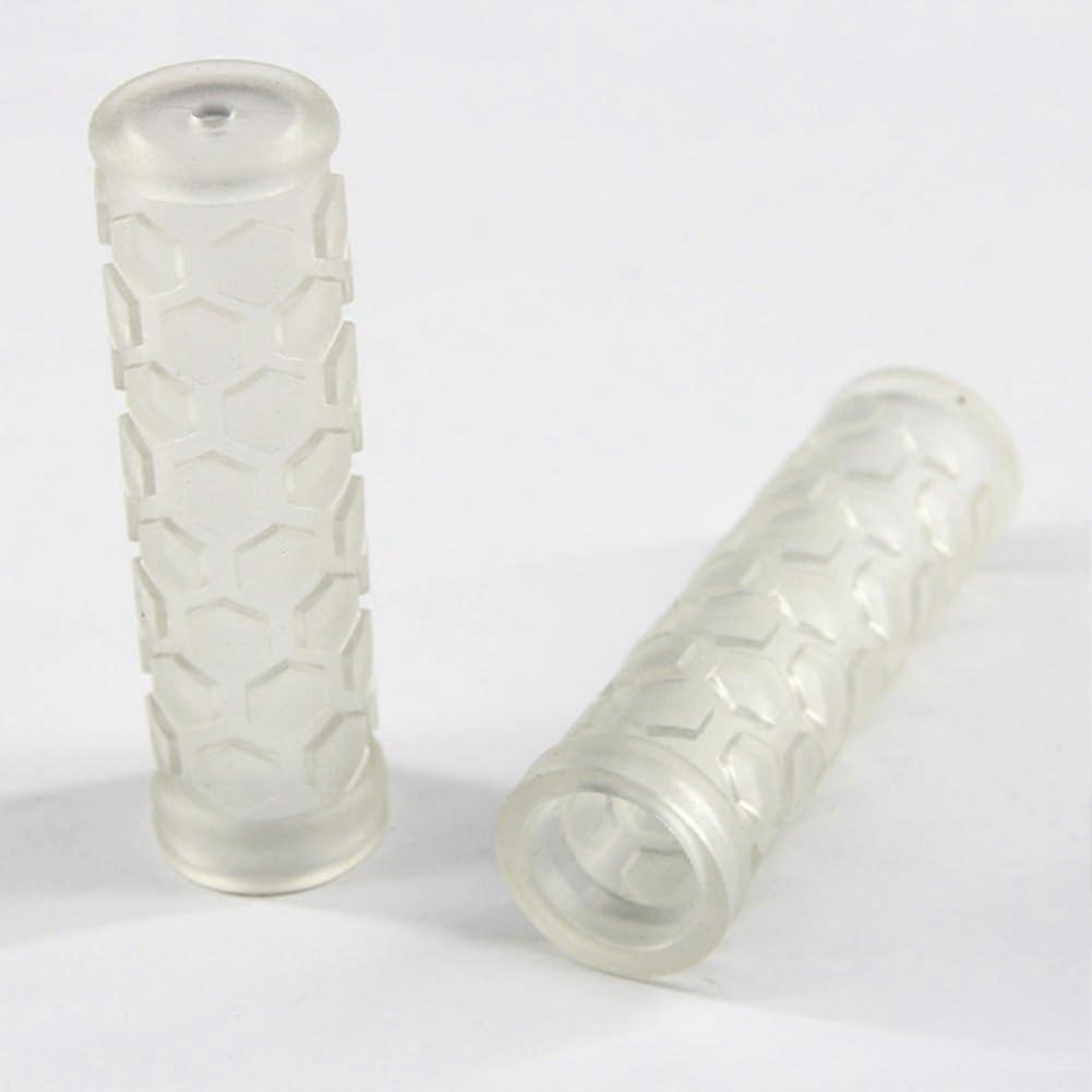 Bike Handle Bar Grips Anti Slip Transparent 22mm Width Comfortable For Standard Compatibility