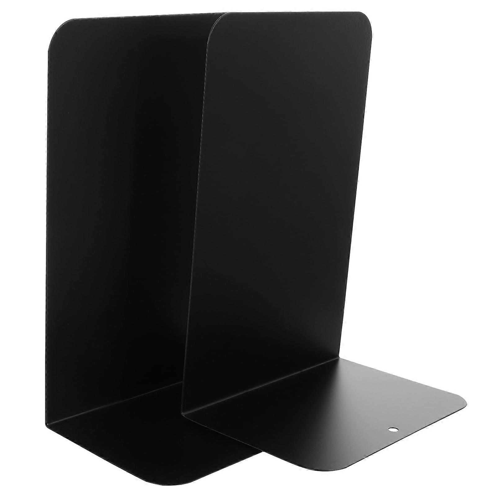 2 Pcs Book Organizer Bookends Office Kids Bookshelf Arch Nonskid File Reading Stopper Stand Metal Student Use Child