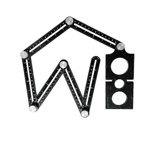 Multi-Angle Measuring Ruler, Multifunction Porous Ruler Protractor Tool