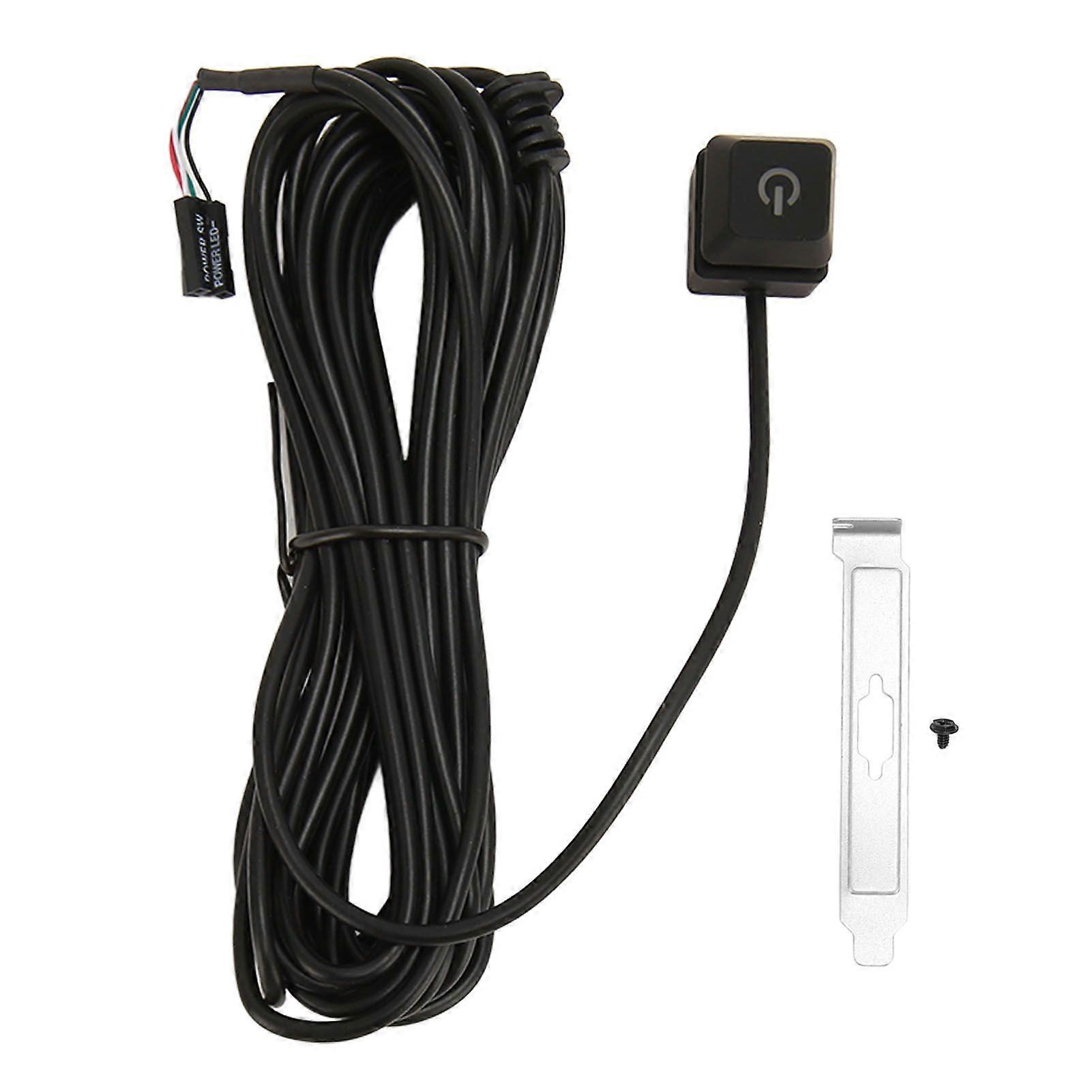 PC Power Button Extension External Flexibility PC Power Switch Power Supply Control Adapter Cable Computer Host Button 5meter/16.4ft
