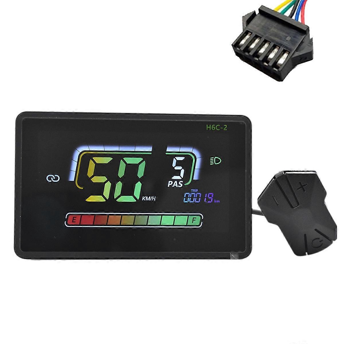 H6C-2 E-Bike Bluetooth Speedometer LCD Display Meter SM5PIN
