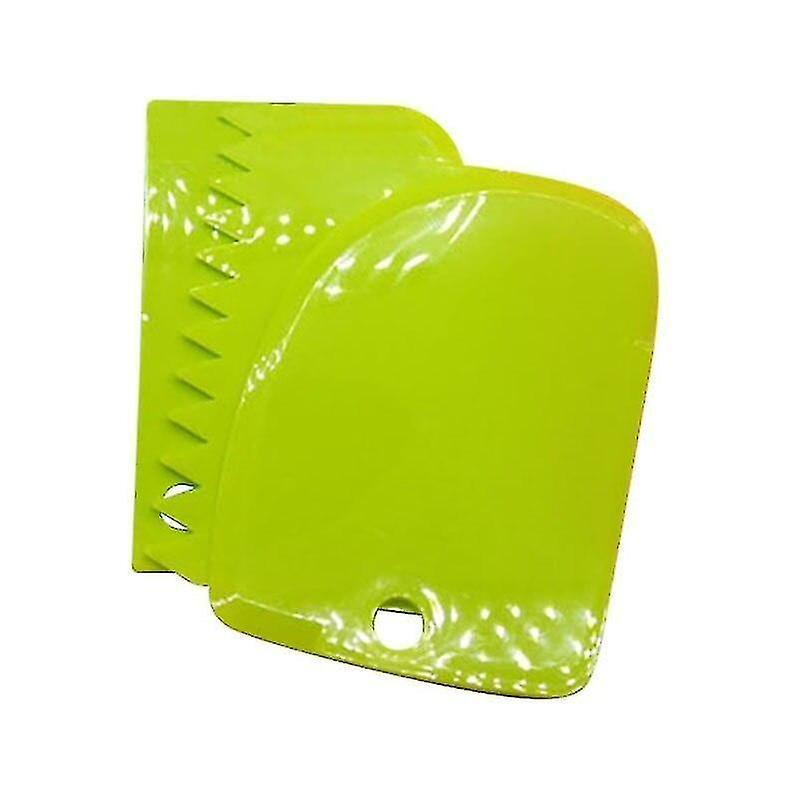 Bakeware Sets Green S 3 Pcs/set Baking Pastry Tools Plastic Spatula Dough Scraper Plain Smooth Spatulas Cutters