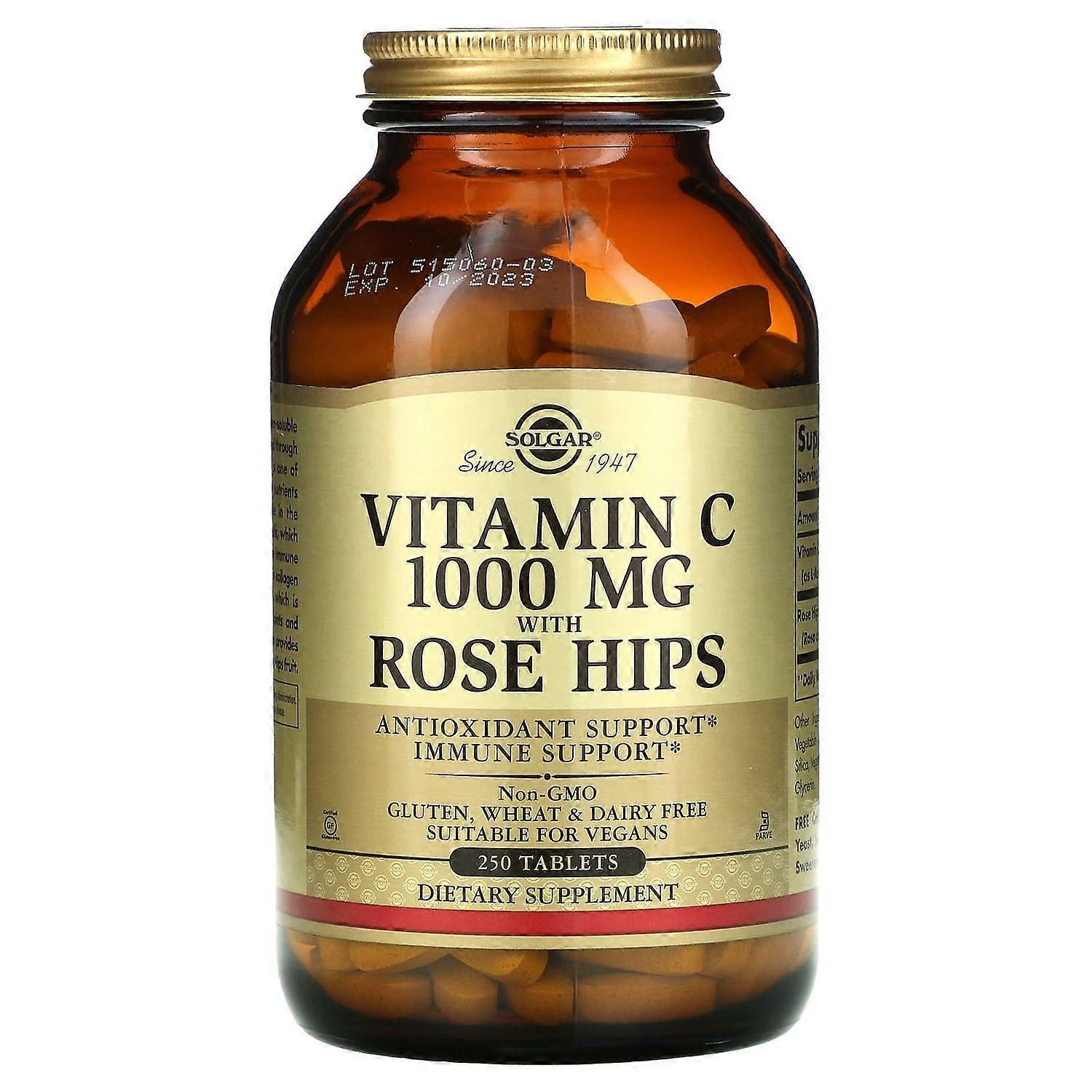 Solgar, Vitamin C with Rose Hips, 250 Tablets