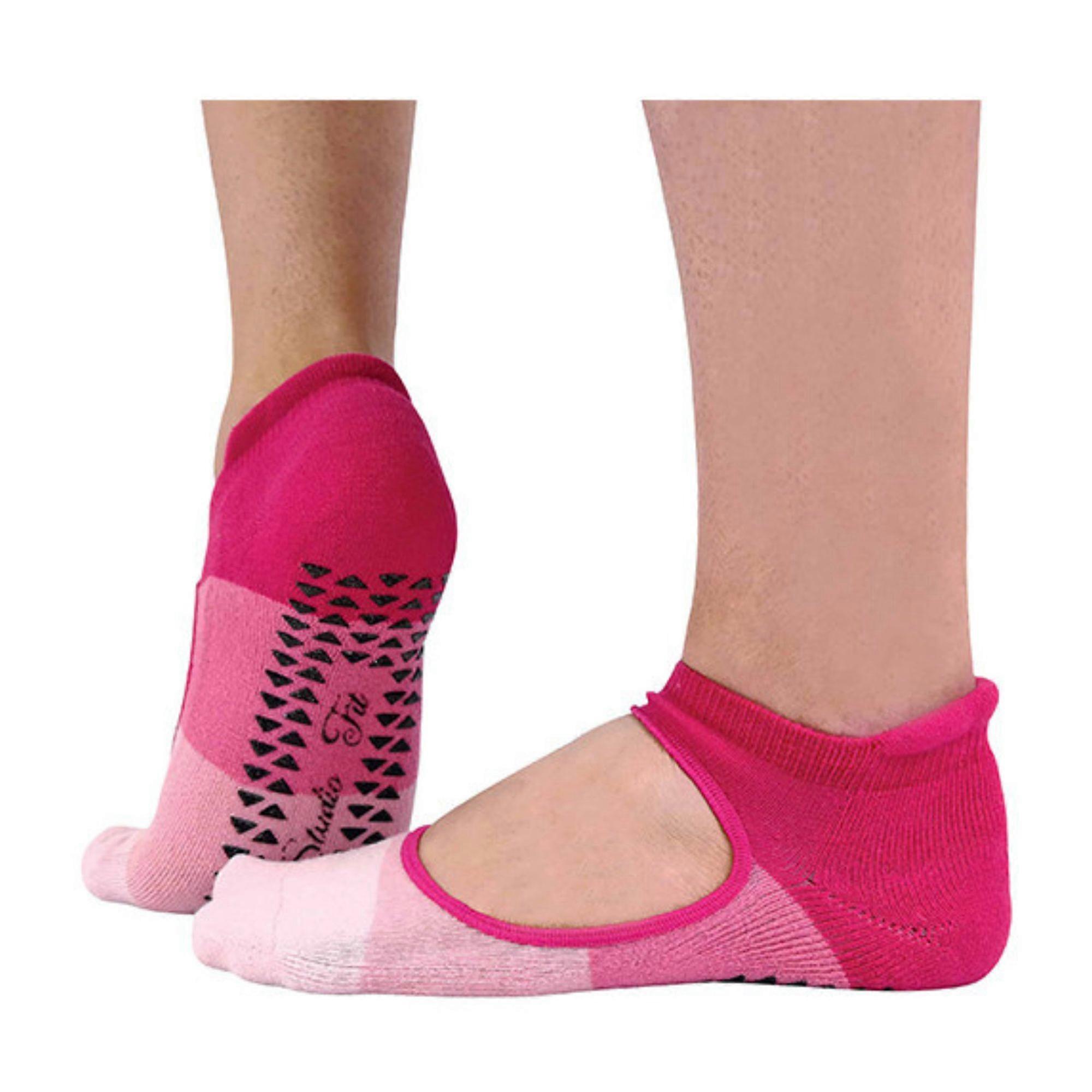 Sock Snob - 2 Pairs Ladies Non Slip Invisible Yoga Socks