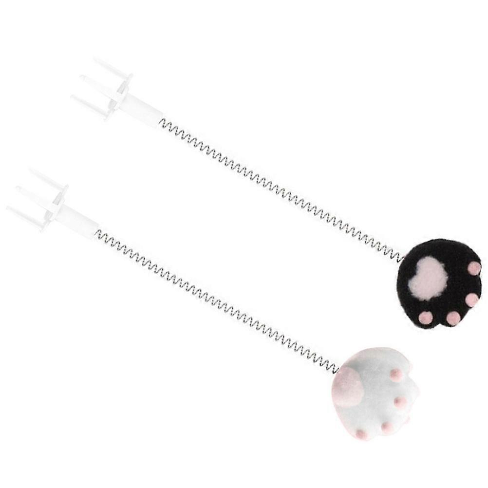 Plush Cat Teaser Wand Toys for Playing 4Pcs Assorted Color Pack