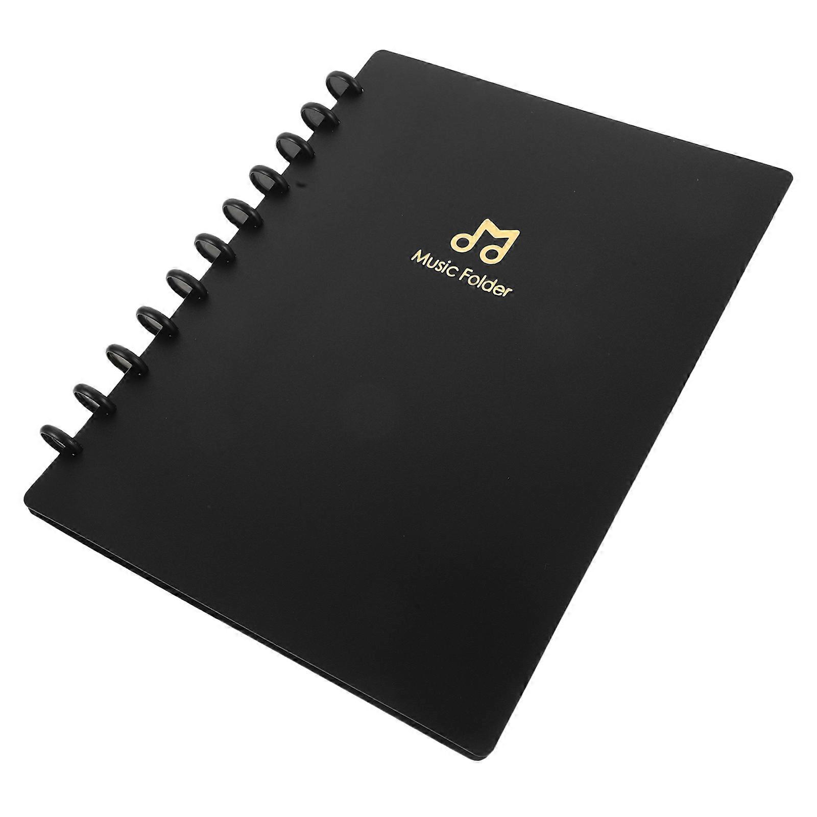 Rectangular Music Folder With Detachable Feature For Music Sheets Organization In Performance Settings Made Of Black Plastic 1Pcs