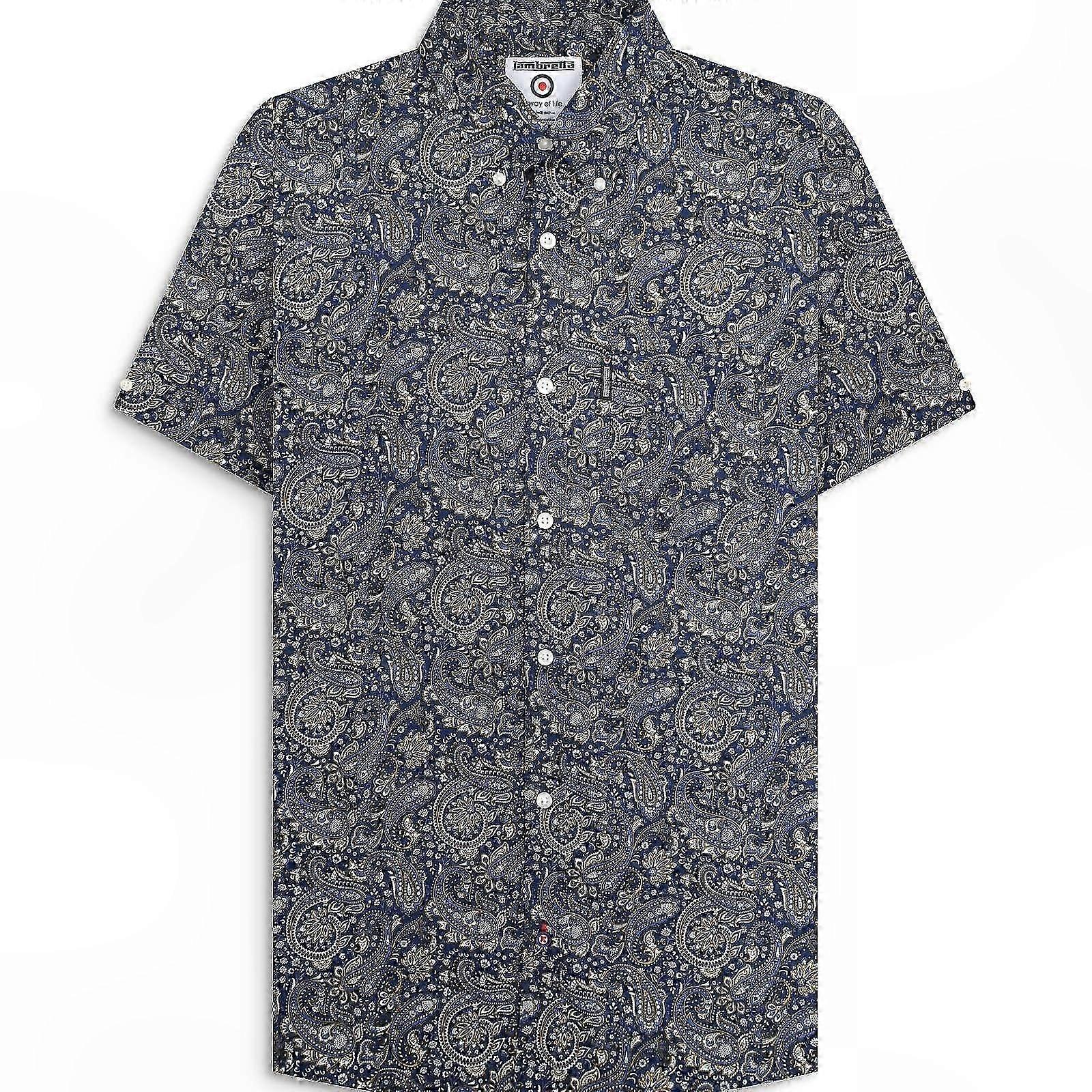 Kurzarmhemd mit Paisley-Print für Herren