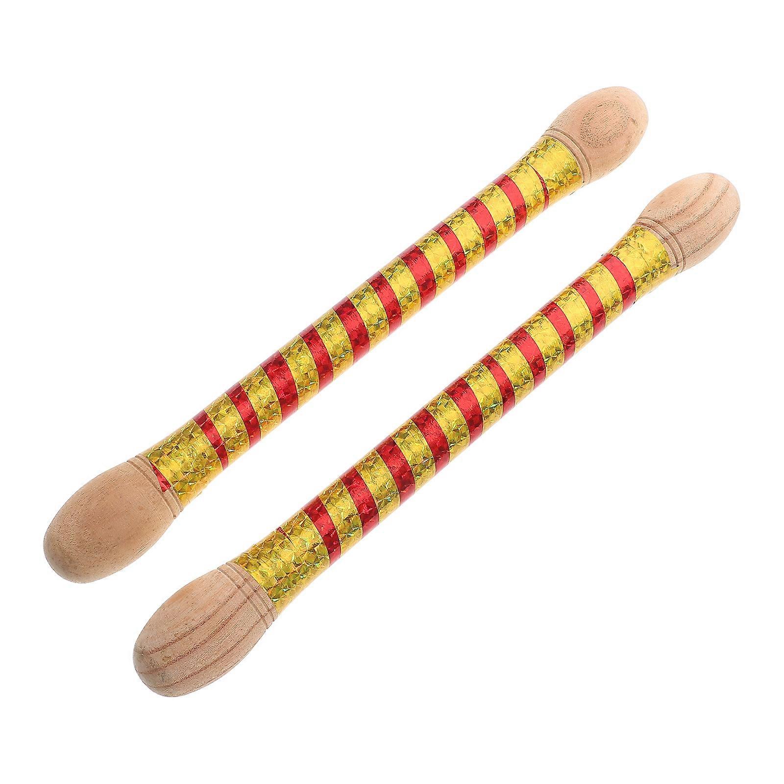 Kids Drumsticks for Practice Session with 10Pcs Wooden Dandiya Sticks