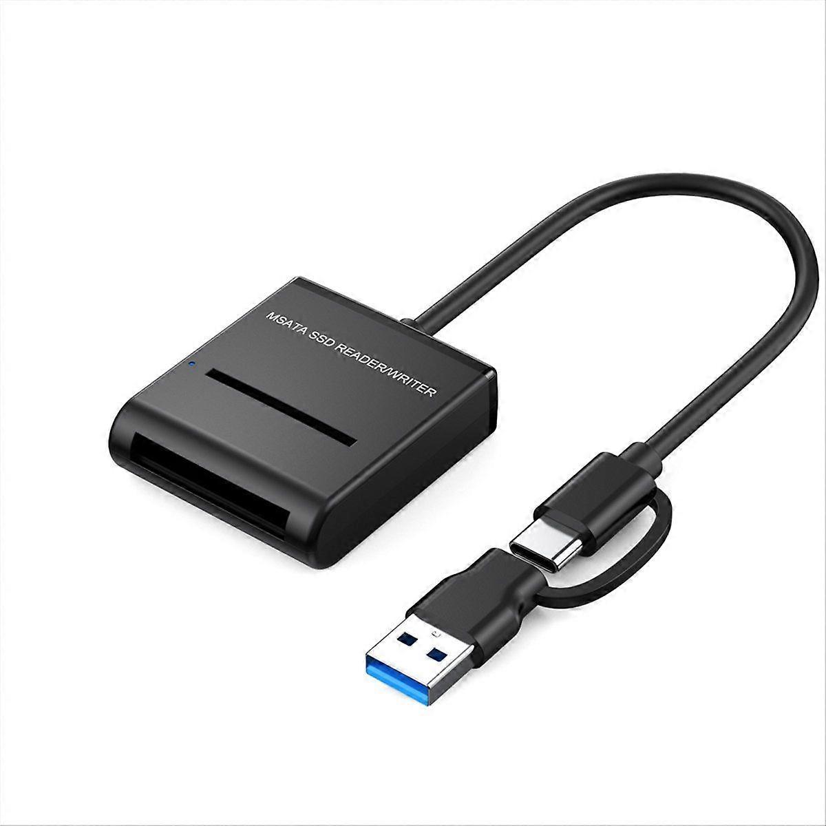 MSATA Easy Drive Cable Type C Mini USB3.1 External Hard Drive Enclosure 6Gbps High Speed Solid State Drive Cable,B